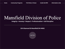 Tablet Screenshot of mansfieldpolicedepartment.com